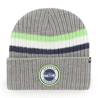 Bonnet en tricot gris à revers Seattle Seahawks Highline '47 pour hommes