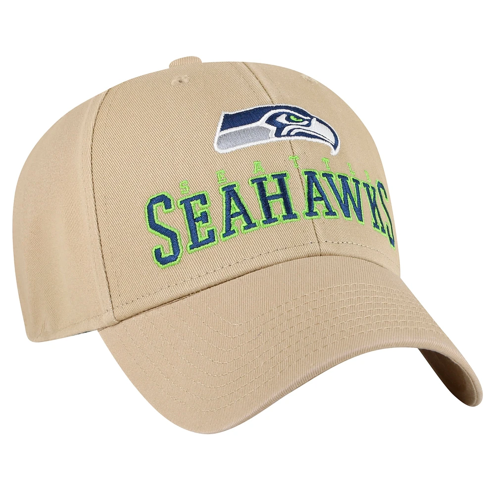 Men's '47 Khaki Seattle Seahawks Powell MVP Adjustable Hat