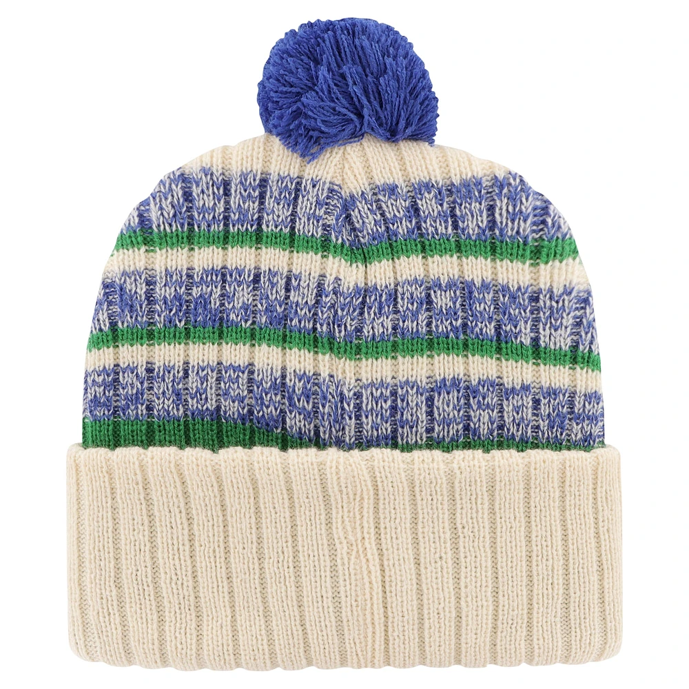 Men's '47  Natural Seattle Seahawks Legacy Tavern Cuffed Knit Hat with Pom
