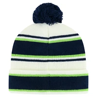 Men's '47 Navy Seattle Seahawks Powerline Cuffed Knit Hat with Pom