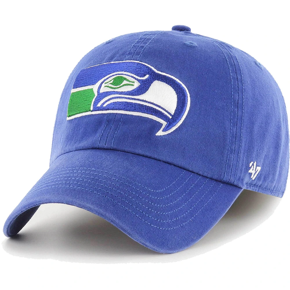 Men's '47 Royal Seattle Seahawks Gridiron Classics Franchise Legacy Fitted Hat