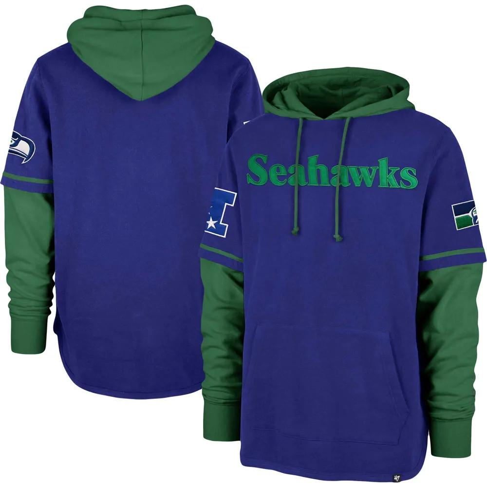 Seattle Seahawks Color Block Men's Nike NFL Pullover Hoodie.