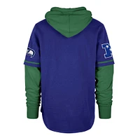 Men's '47 Royal Seattle Seahawks Shortstop Pullover Hoodie