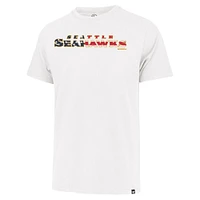 T-shirt blanc avec inscription drapeau Franklin des Seahawks de Seattle '47 pour hommes