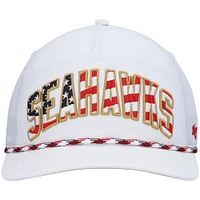 Casquette réglable '47 Seattle Seahawks Hitch Stars and Stripes Trucker blanche pour homme