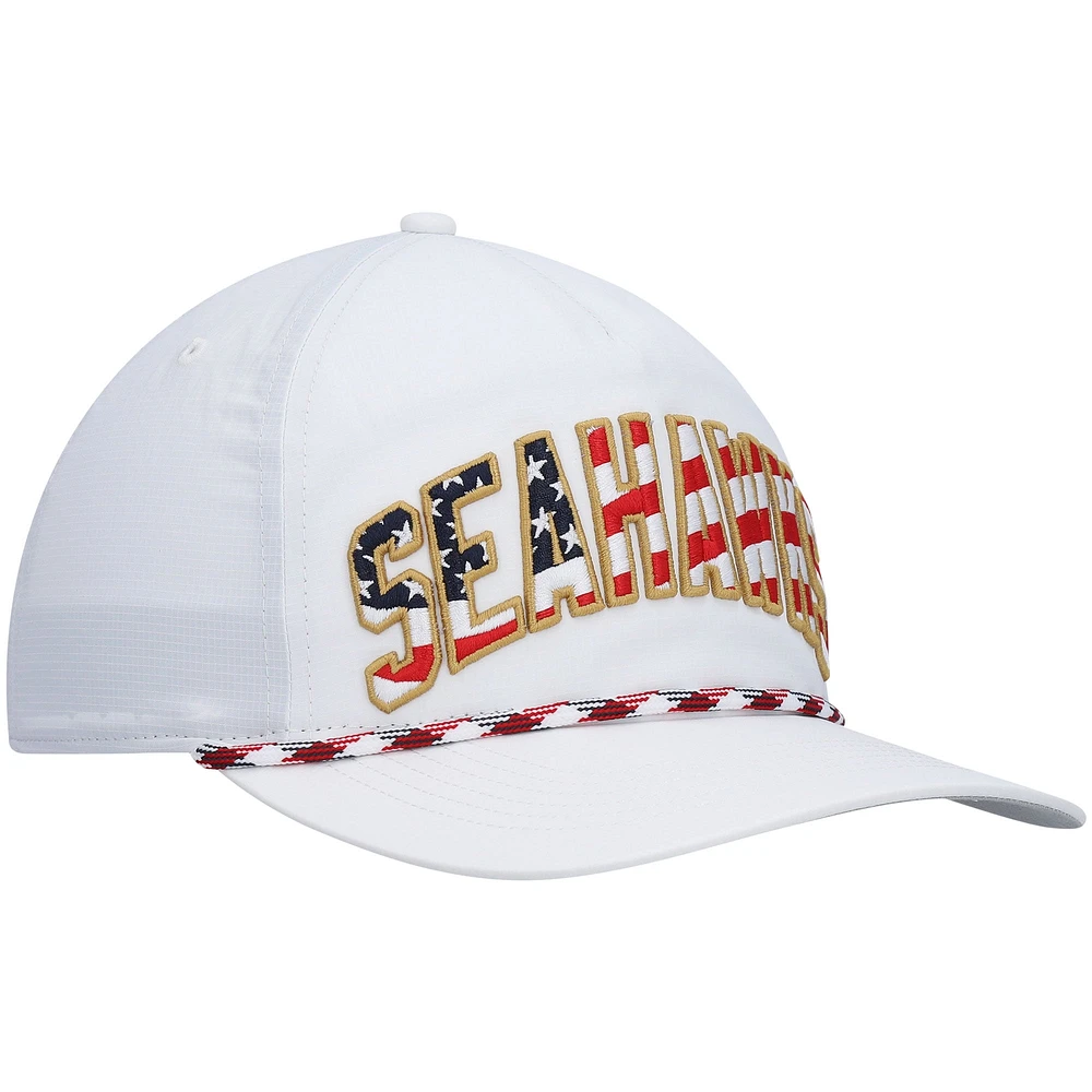 Men's '47 White Seattle Seahawks Hitch Stars and Stripes Trucker Adjustable Hat