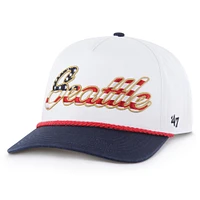 Men's '47 White Seattle Seahawks Patriotic Overhand Hitch Adjustable Hat