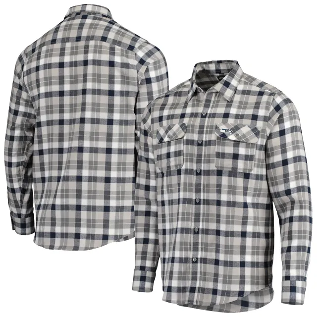 Seattle Seahawks Antigua Women's Ease Flannel Button-Up Long