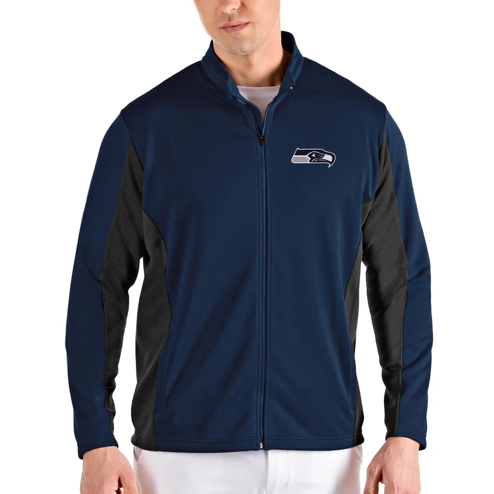 Lids Seattle Seahawks Antigua Passage Full-Zip Jacket - Navy