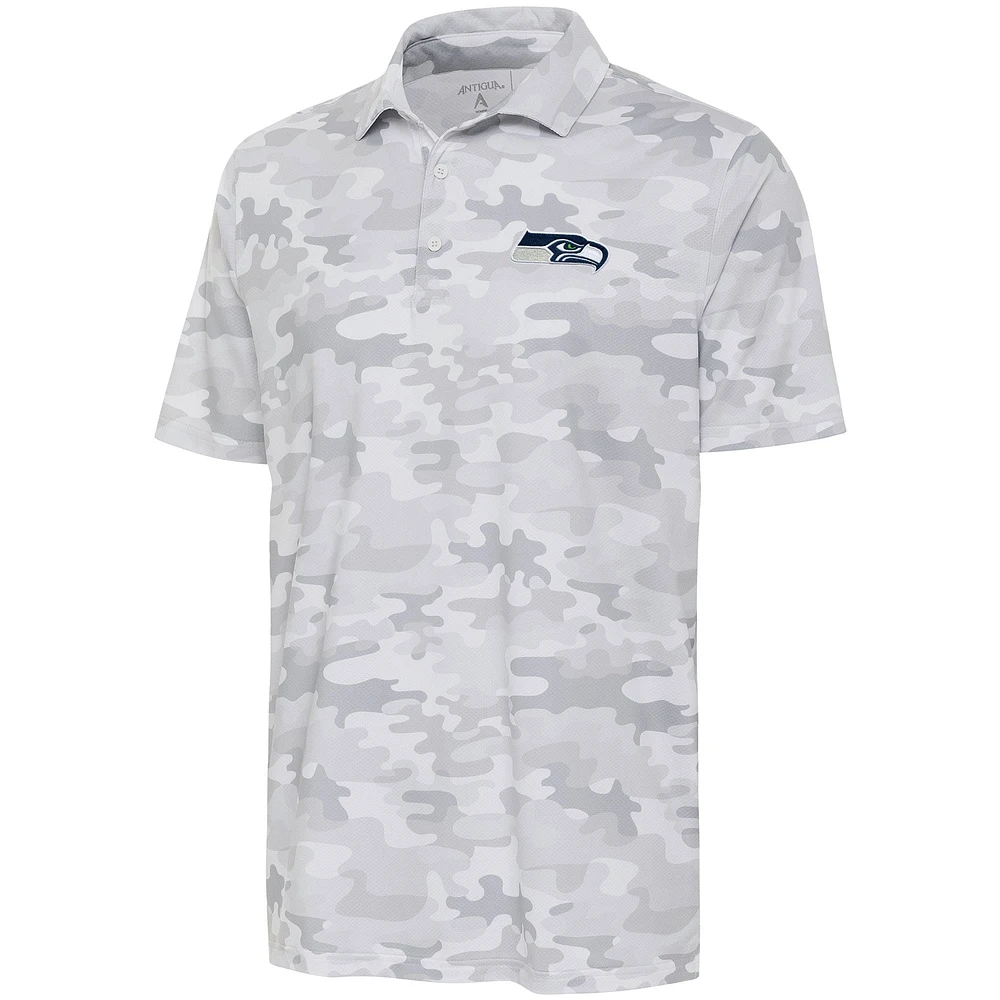 Polo Antigua blanc Seattle Seahawks Collide pour hommes