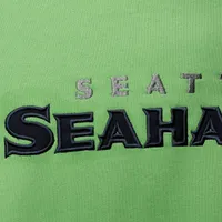 Seattle Seahawks Big & Tall Pullover Hoodie - College Navy/Neon Green