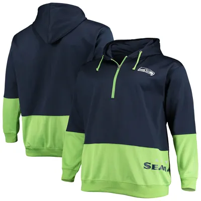 Nike Seattle Seahawks 1/4 Zip Wind Jacket - Neon Green