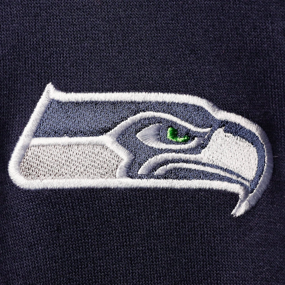 Men's College Navy Seattle Seahawks Big & Tall Full-Zip Hoodie