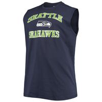 Men's College Navy Seattle Seahawks Big & Tall Muscle Tank Top