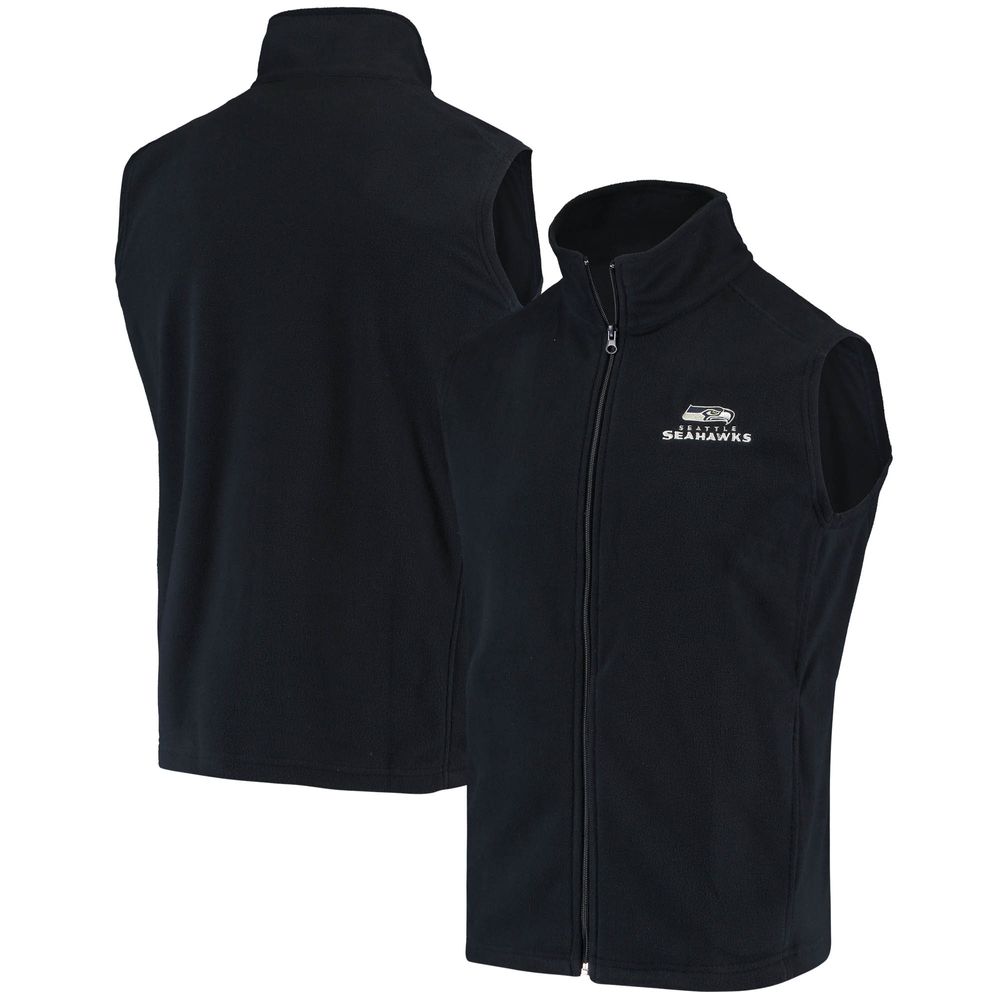 Men's College Navy Seattle Seahawks Houston Fleece Full-Zip Vest