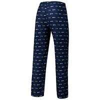 Men's Concepts Sport College Navy Seattle Seahawks Record Allover Print Knit Pants