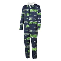 Costume Union entièrement zippé en micropolaire Concepts Sport College Navy Seattle Seahawks Roadway pour hommes