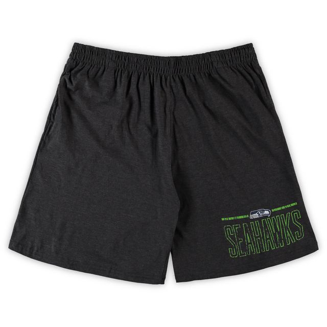 Homme Concepts Sport Marine/Gris chiné Ensemble t-shirt et short Seattle Seahawks Tailles Big & Tall