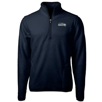 Seattle Seahawks Cutter & Buck Cascade Eco Sherpa Fleece Quarter-Zip Pullover Jacket