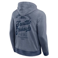 Men's Darius Rucker Collection by Fanatics College Navy Seattle Seahawks Tonal Knit Pullover Hoodie