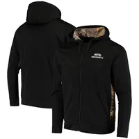 Chandail à capuchon en molleton entièrement zippé Dunbrooke Black/Realtree Camo Seattle Seahawks Decoy Tech Fleece pour hommes