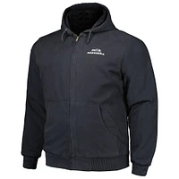 Dunbrooke Charcoal Seattle Seahawks Big & Tall Dakota Sweat à capuche en toile Veste entièrement zippée pour homme