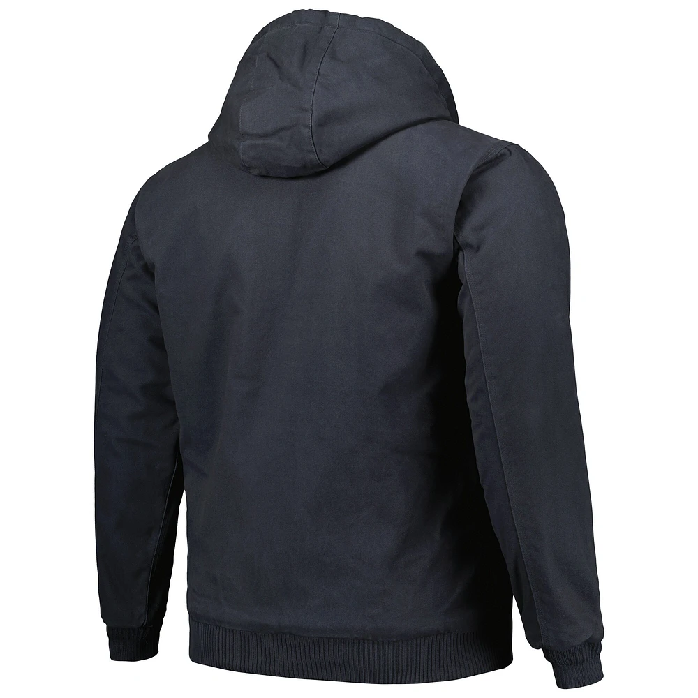 Men's Dunbrooke Charcoal Seattle Seahawks Big & Tall Dakota Canvas Hoodie Full-Zip Jacket