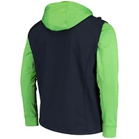 Veste à glissière intégrale Dunbrooke College Marine/Vert fluo pour hommes Seattle Seahawks Alpha