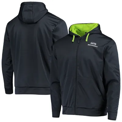 Seattle Seahawks Dunbrooke Apprentice Full-Zip Hoodie - College Navy/Neon Green