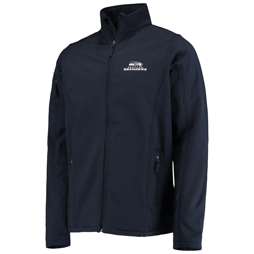 Men's Dunbrooke College Navy Seattle Seahawks Big & Tall Sonoma Softshell Full-Zip Jacket