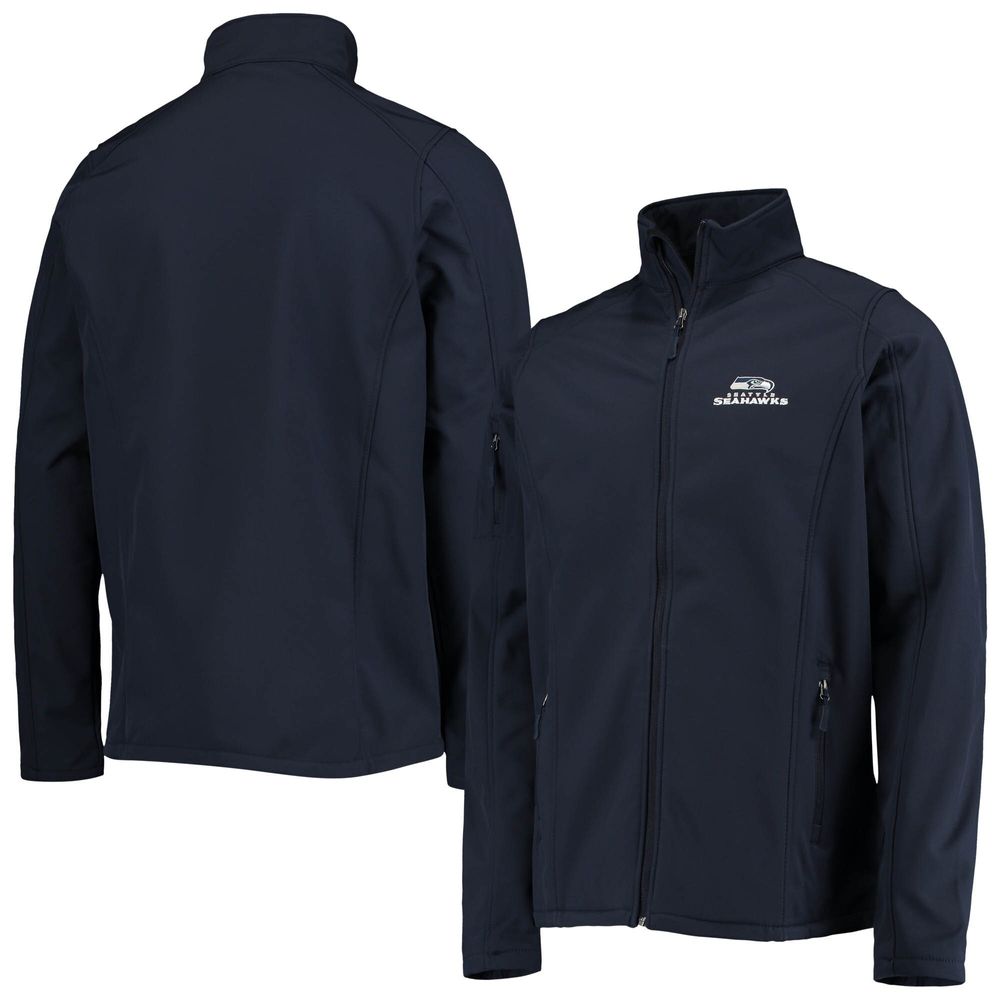 Men's Dunbrooke College Navy Seattle Seahawks Big & Tall Sonoma Softshell Full-Zip Jacket