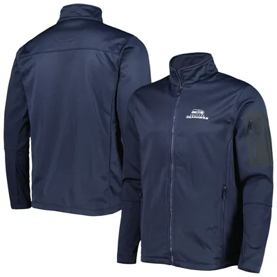 Seattle Seahawks Dunbrooke Freestyle Coated Tech Fleece Full-Zip Jacket - Heather Navy