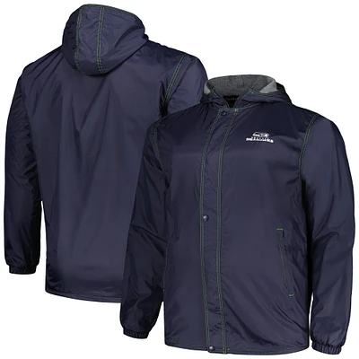 Veste entièrement zippée Dunbrooke Navy Seattle Seahawks Big & Tall Legacy Stadium pour hommes