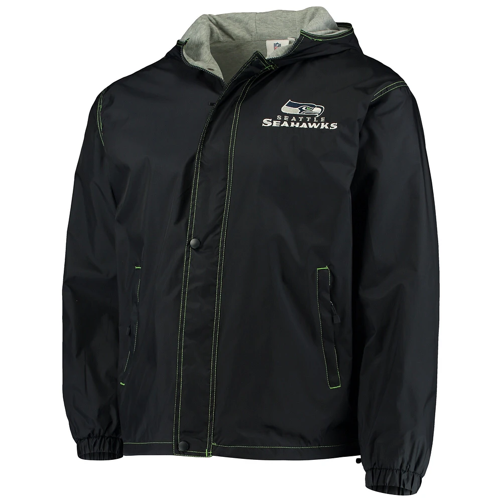 Dunbrooke Navy Seattle Seahawks Logo Legacy Stadium Veste entièrement zippée pour homme