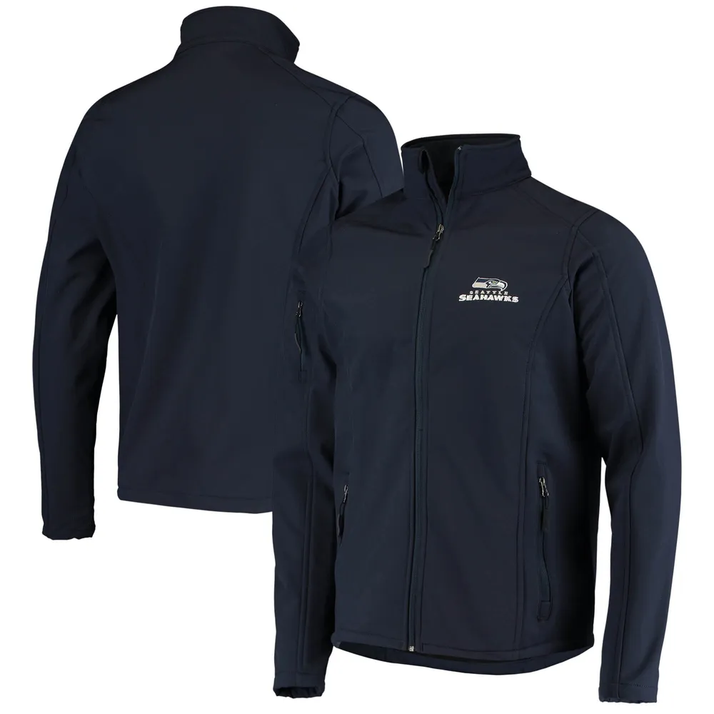 Blouson à fermeture éclair intégrale Dunbrooke pour hommes Seattle Seahawks Sonoma Softshell bleu marine