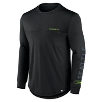 Men's Fanatics Black Seattle Seahawks Blackout Long Sleeve T-Shirt