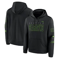 Sweat à capuche noir Fanatics pour homme des Seattle Seahawks Blackout