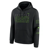 Sweat à capuche noir Fanatics pour homme des Seattle Seahawks Blackout