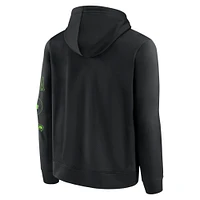 Sweat à capuche noir Fanatics pour homme des Seattle Seahawks Blackout