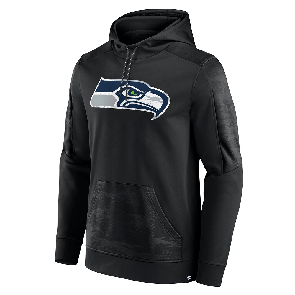 Men's Fanatics Black Seattle Seahawks On The Ball Pullover Hoodie