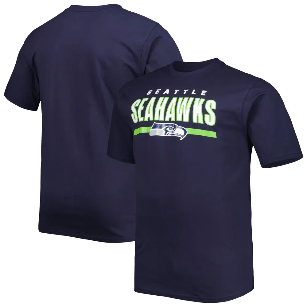 Lids Seattle Seahawks Big & Tall Fade Polo - White/College Navy