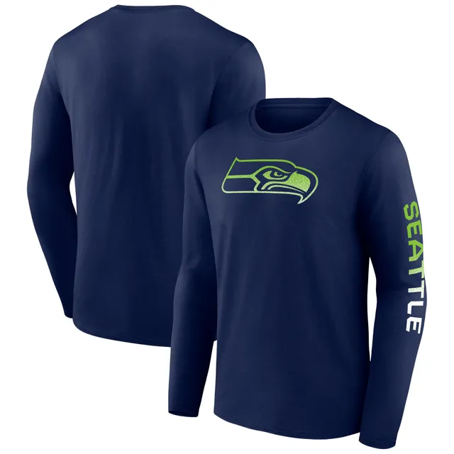 Men's Fanatics Branded College Navy Seattle Seahawks Banner Wave Logo T-Shirt