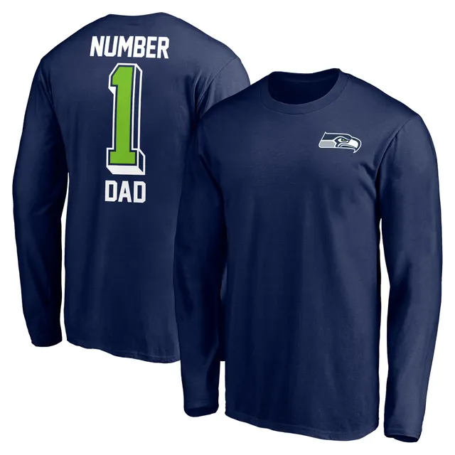 Men's Fanatics Branded Navy Seattle Mariners Father's Day #1 Dad Long  Sleeve T-Shirt