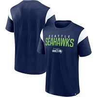 T-shirt de l'équipe extensible à domicile des Seattle Seahawks Fanatics College pour hommes, bleu marine/blanc