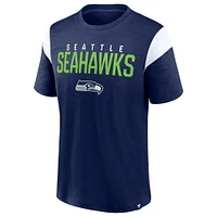 T-shirt de l'équipe extensible à domicile des Seattle Seahawks Fanatics College pour hommes, bleu marine/blanc