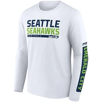 Ensemble de deux t-shirts du calendrier 2023 des Seattle Seahawks Fanatics College pour hommes, bleu marine/blanc