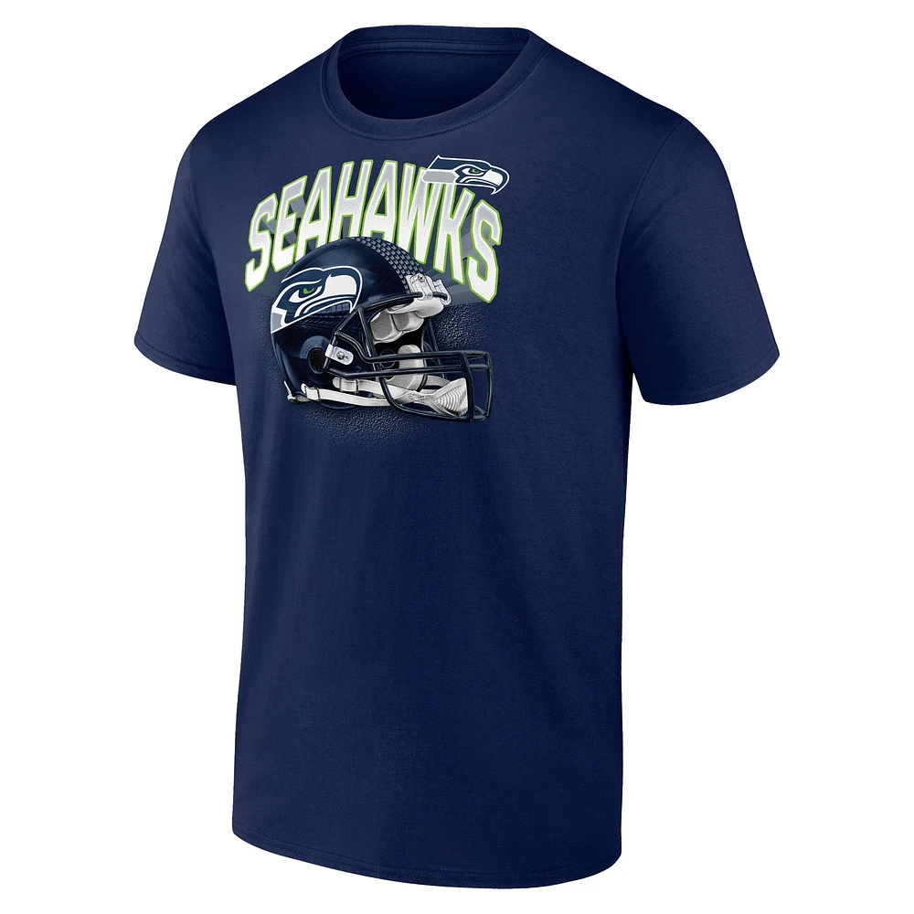 T-shirt Fanatics College Navy Seattle Seahawks pour hommes Big & Tall End Around