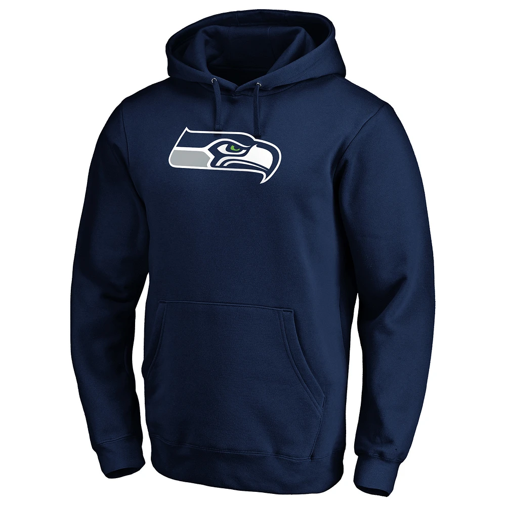 Men's Fanatics College Navy Seattle Seahawks Big & Tall Primary Logo Pullover Hoodie