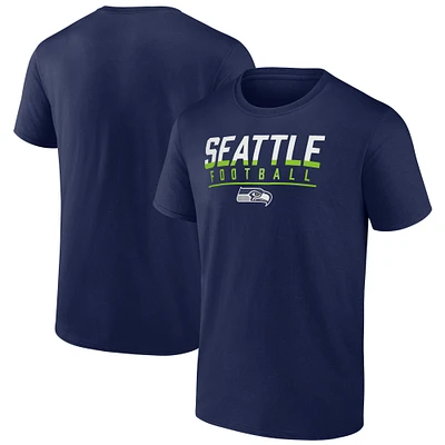 Men's Fanatics  College Navy Seattle Seahawks Blocked T-Shirt