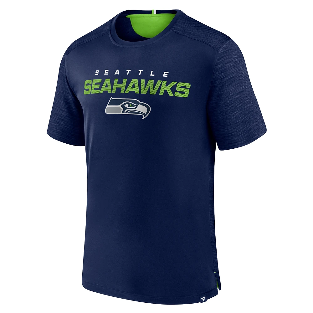 T-shirt Fanatics College Navy Seattle Seahawks Defender Evo pour hommes